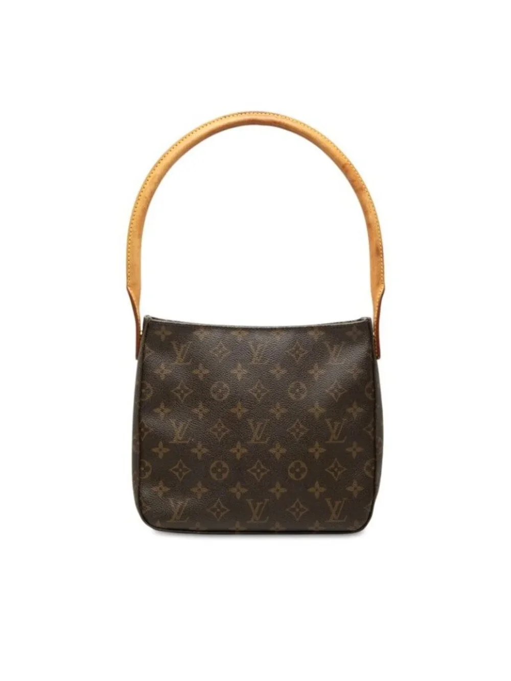 Louis Vuitton Monogram Looping MM Shoulder Bag Brown Leather